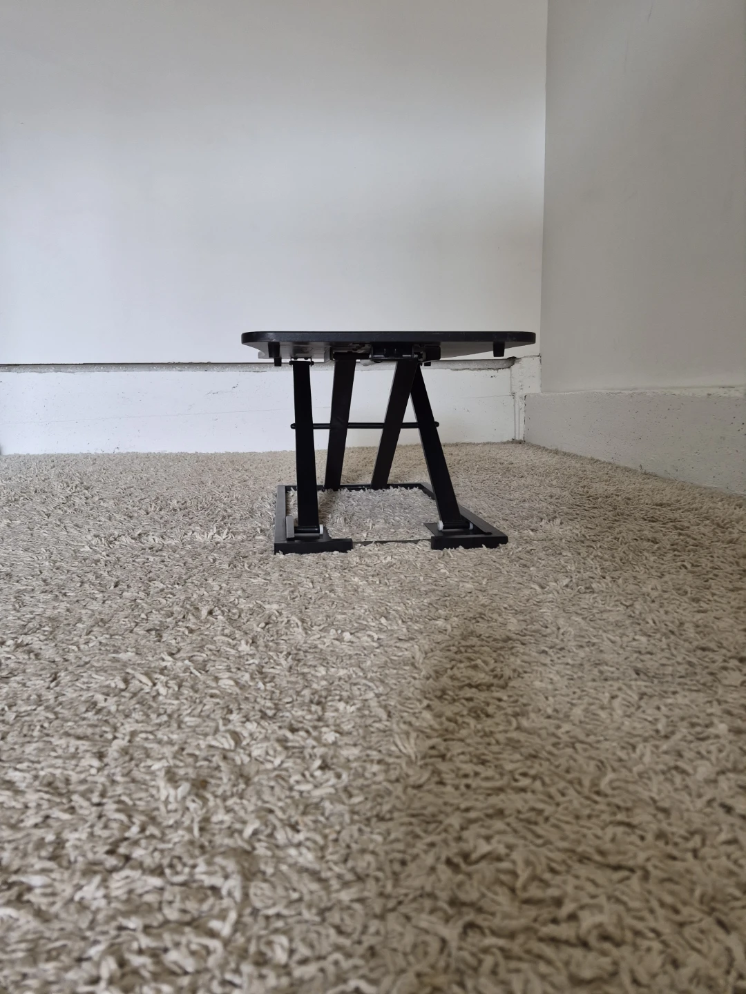 Black Metal Adjustable Standing Desk Converter Portable Desk - photo 4