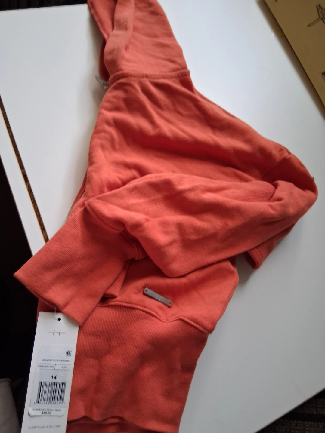 Habitual Kid Coral Hoodie Size 14