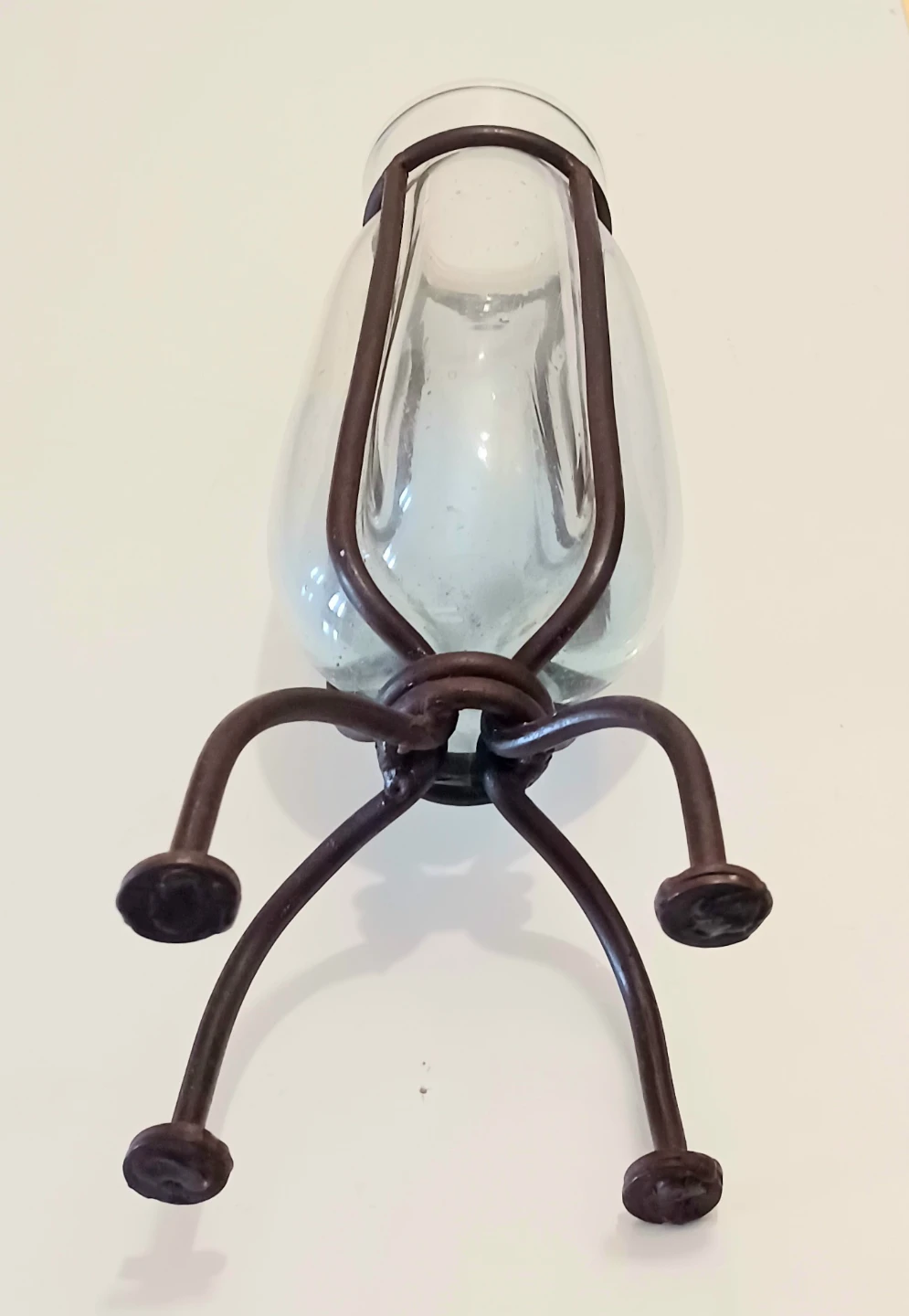 Vtg Handmade Glass Vase - photo 3