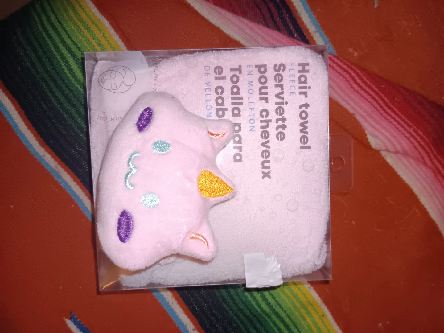 Pink Fleece Hair Towel
