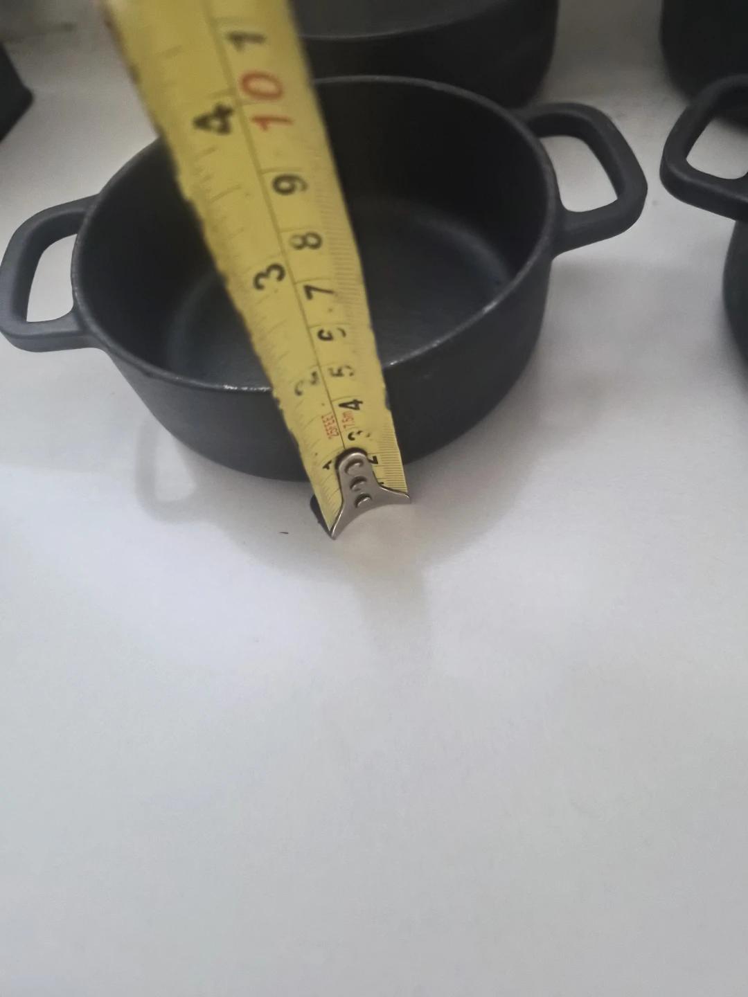 Set of 4 Black Cast Iron Mini Dutch Ovens - photo 4