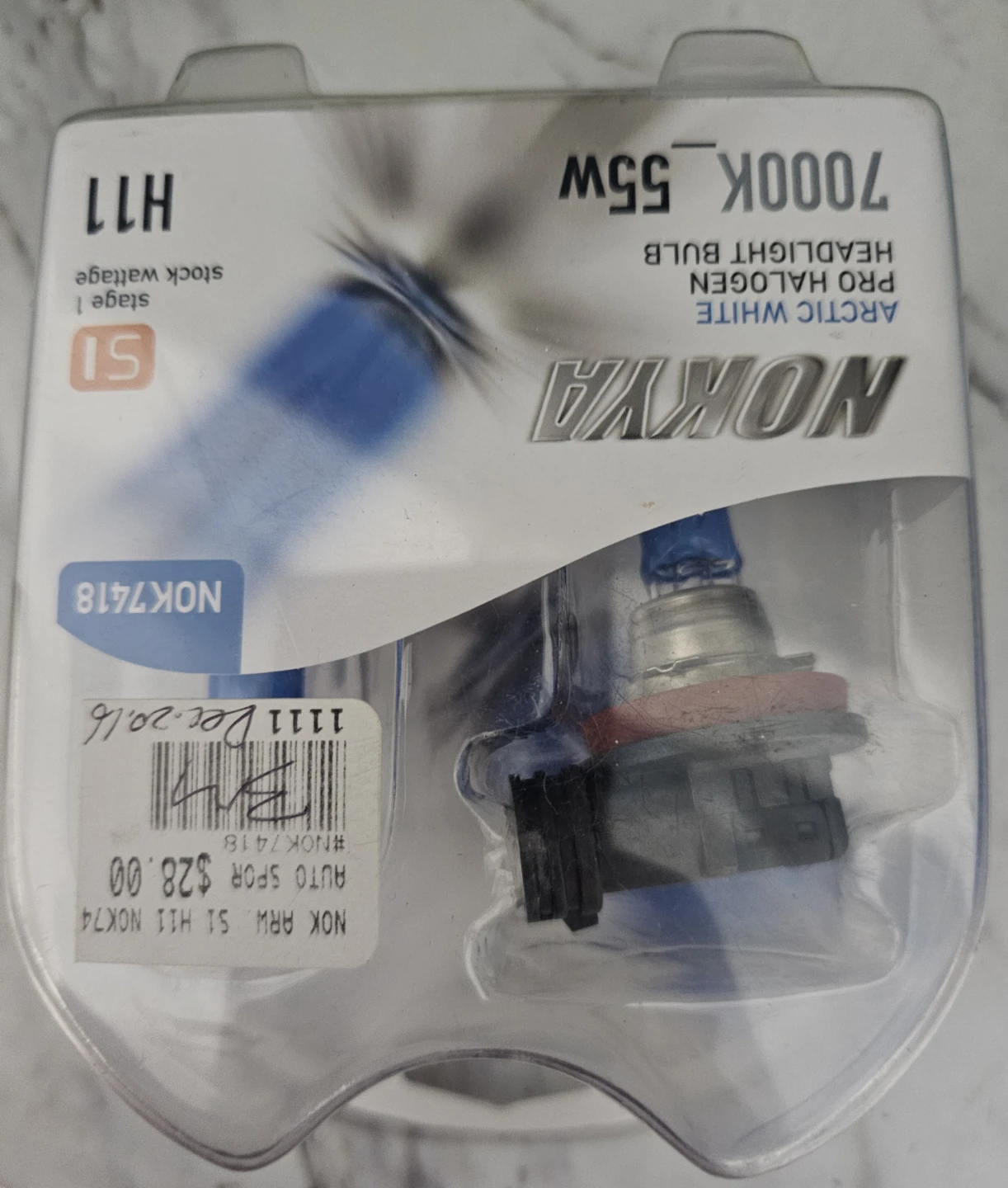 Nokya Arctic White Pro Halogen Headlight Bulb H11 55W 7000K - photo 3
