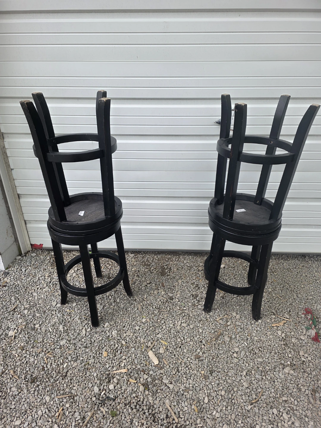 Black Wooden Bar Stool