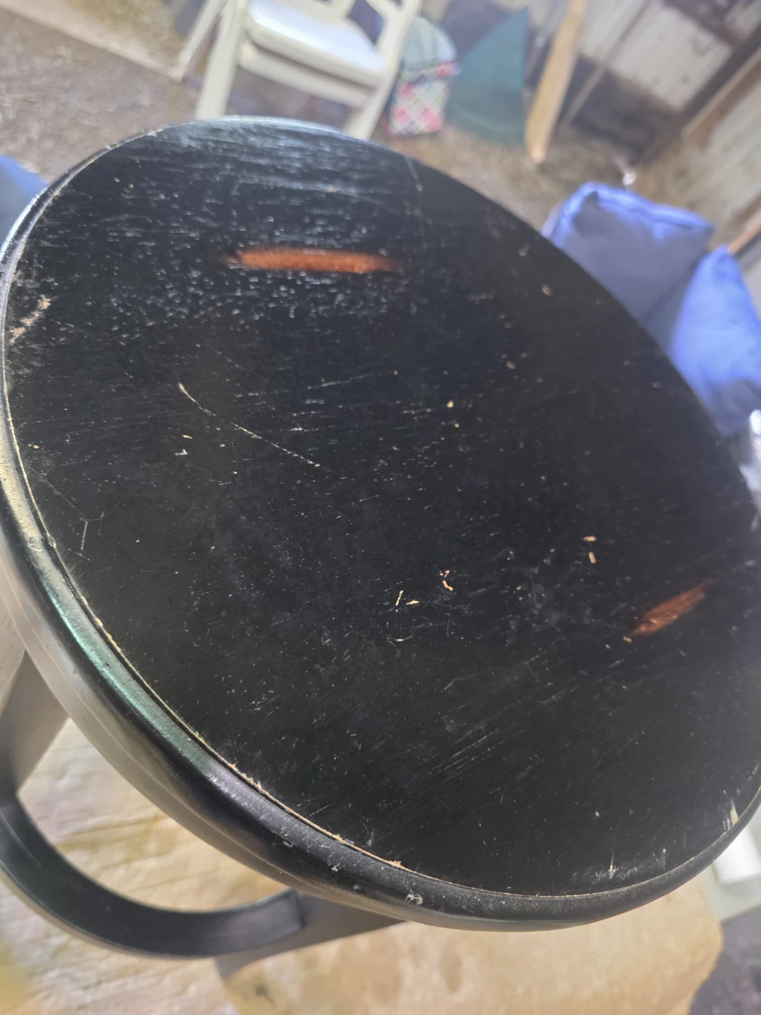 Black Wooden Bar Stool - photo 3