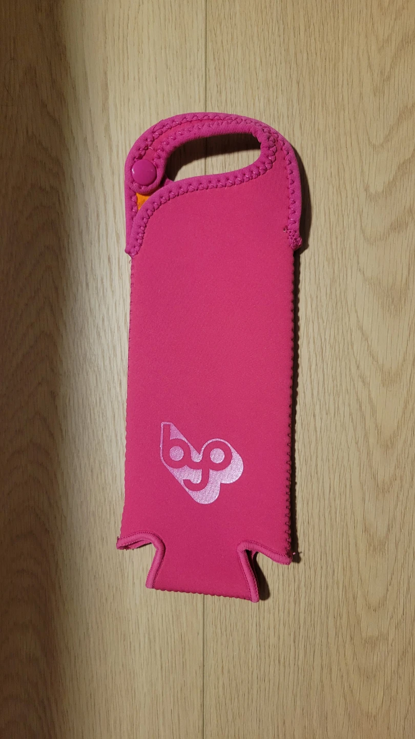 Byp pink neoprene can/bottle cooler sleeve