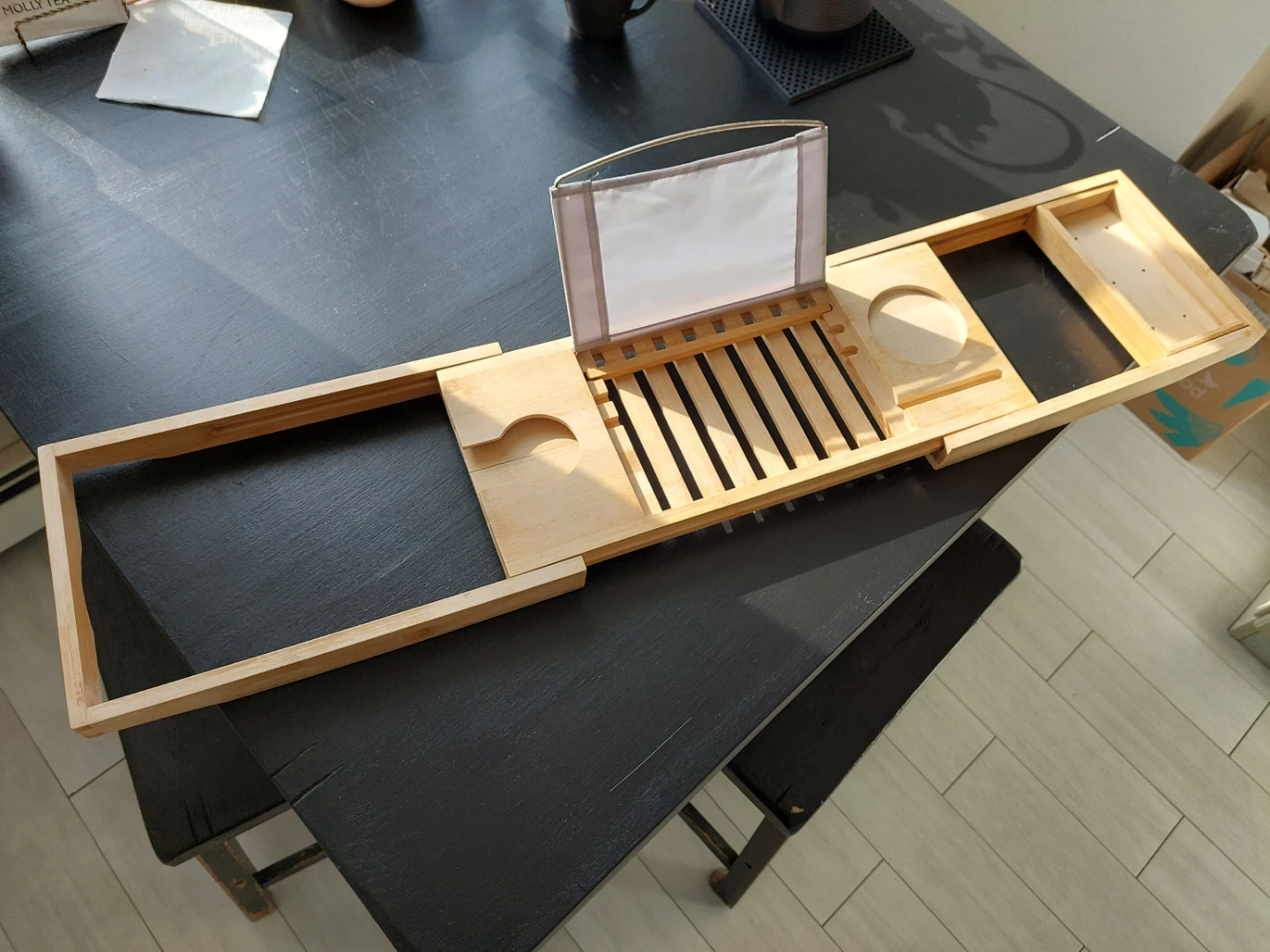 Wooden Bathtub Caddy Tray - photo 2