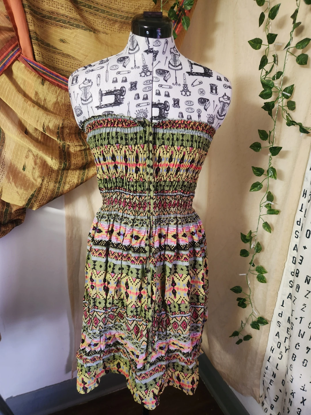 Boho multi use dress, skirt or beach cover - photo 2
