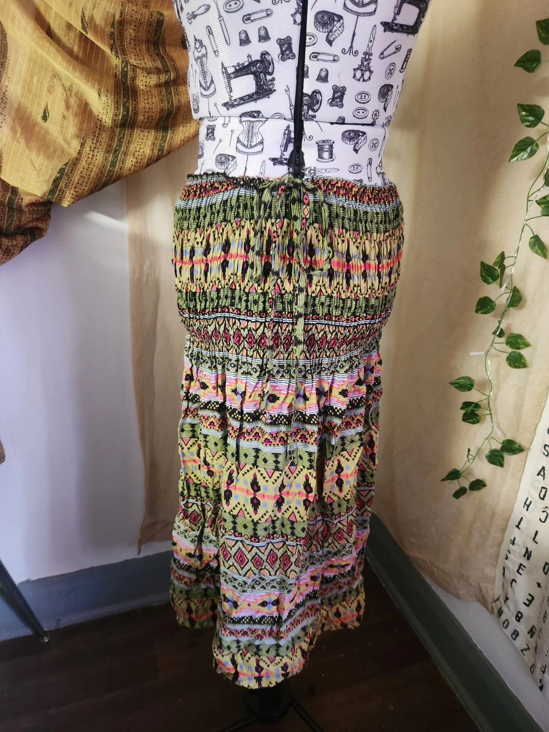 Boho multi use dress, skirt or beach cover - photo 4