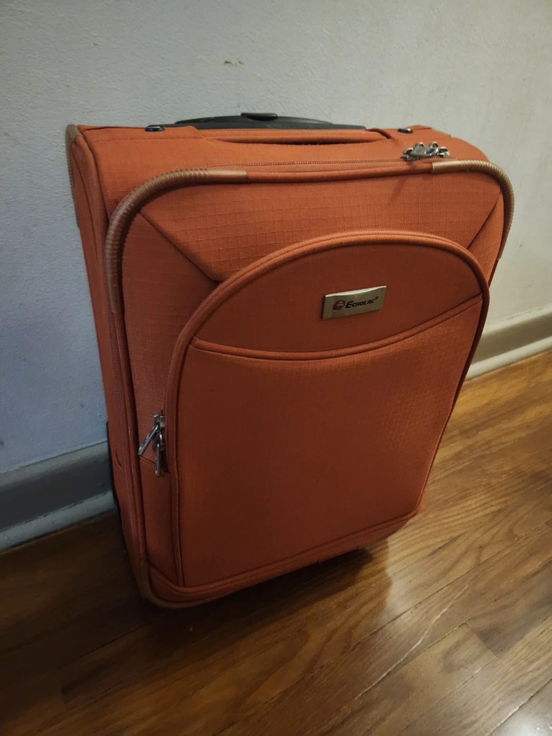 Orange Echolac Carry-On 2-wheel Suitcase
