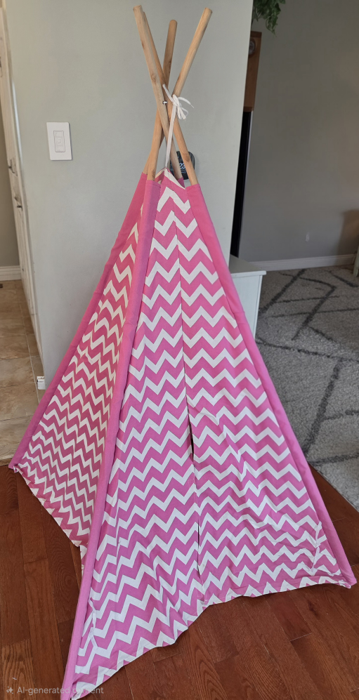 Kids Play Tent - Pink Chevron