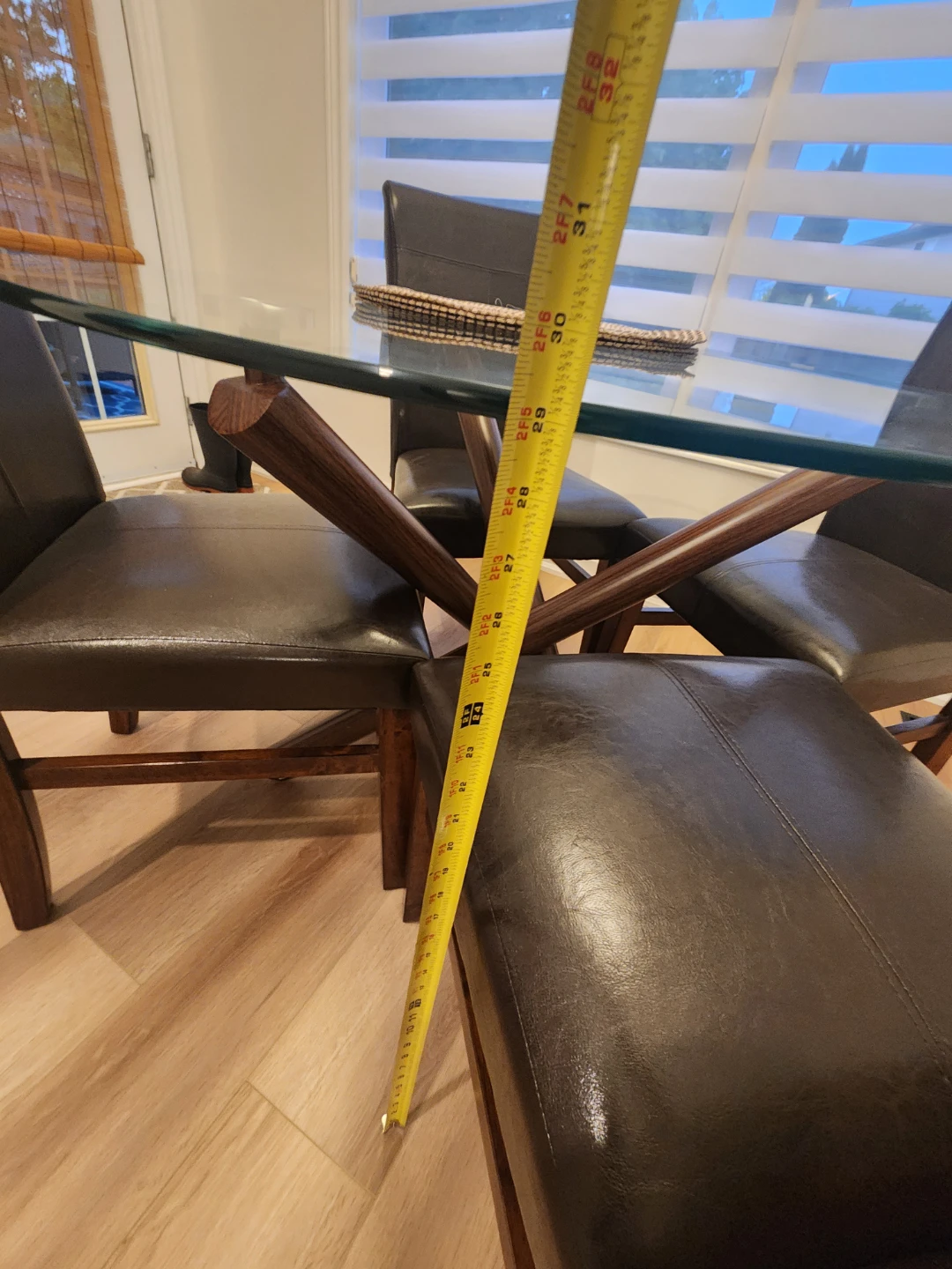 Glass Dining Table with 4 Chairs - photo 4