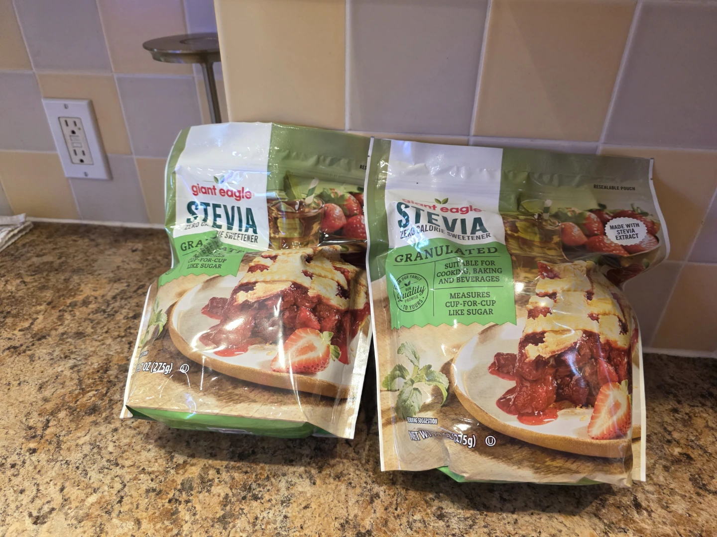 Giant Eagle Granulated Stevia Sweetener (2 x 275g)