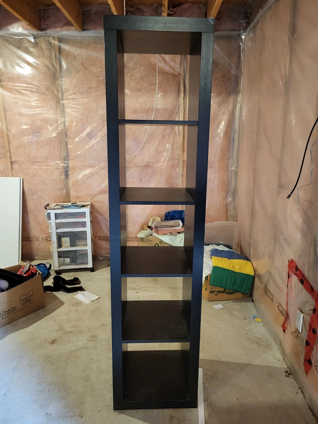 Ikea Expedit Black Tall 5-Shelf Bookshelf - photo 2