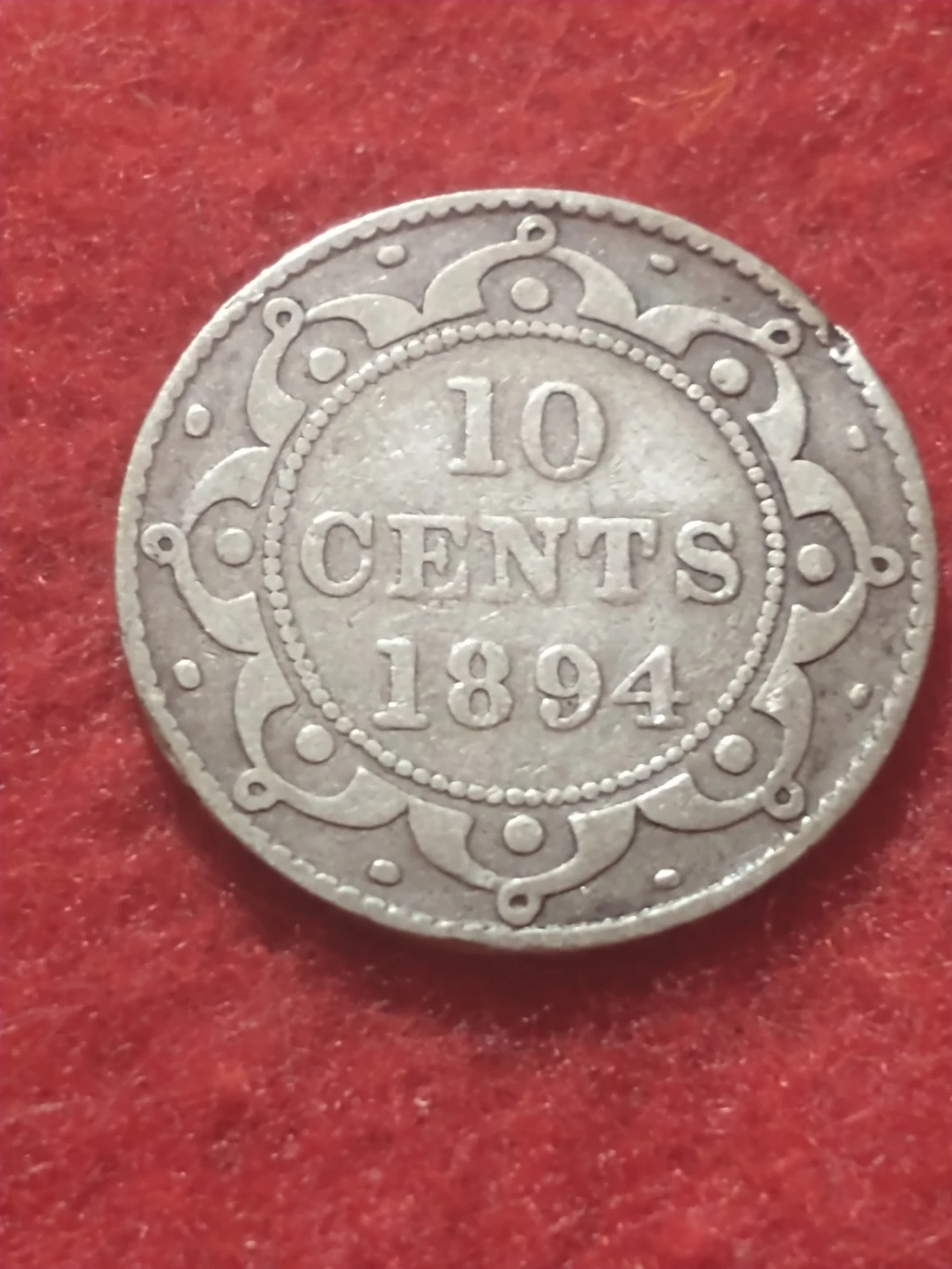 VF 1894 Newfoundland Queen Victoria .925 silver dime KM#3