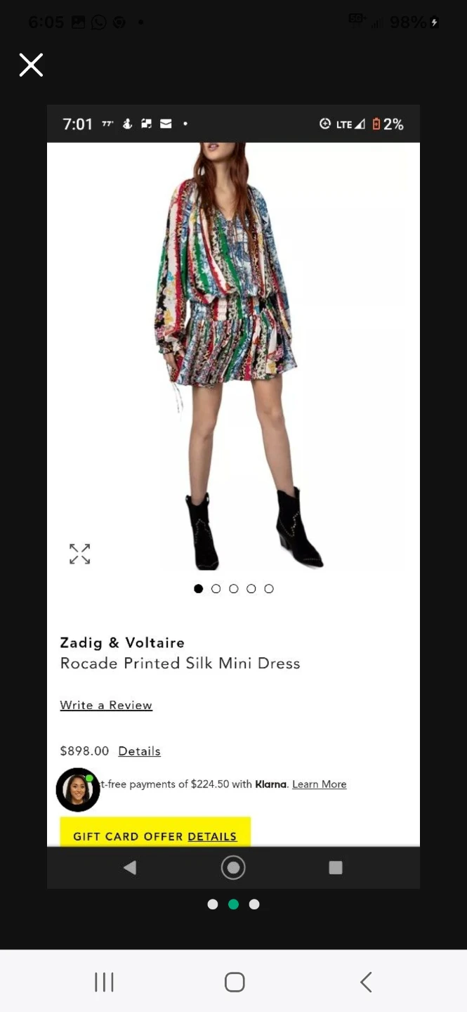 Zadig & Voltaire Rocade Printed Silk Dress - photo 2