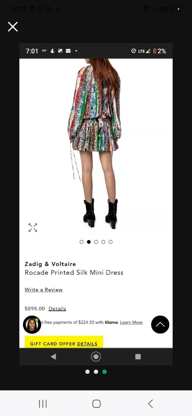 Zadig & Voltaire Rocade Printed Silk Dress - photo 3