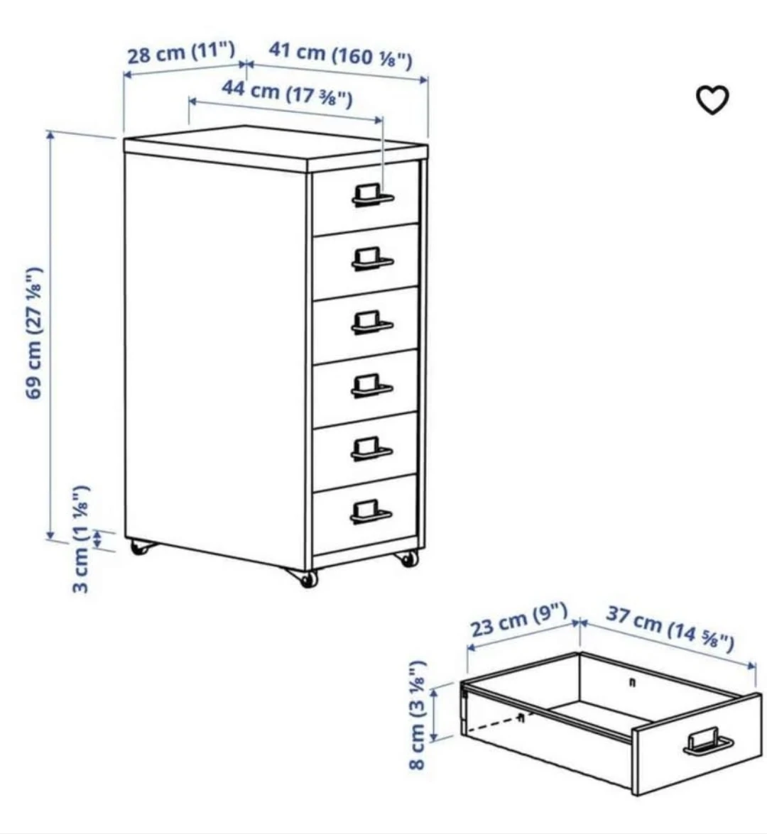 IKEA Helmer Drawer Unit - photo 3