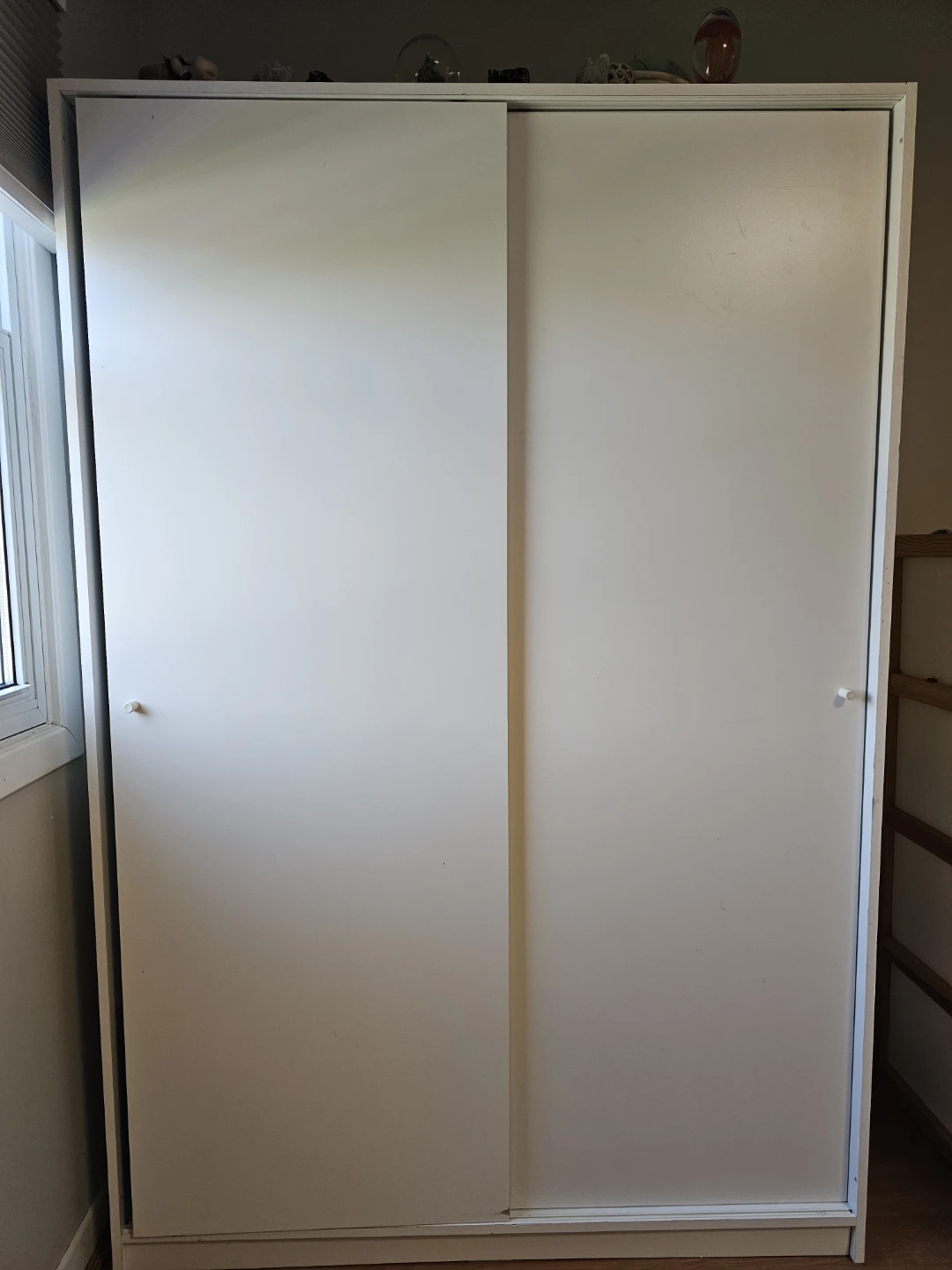 White Two-Door Sliding Wardrobe