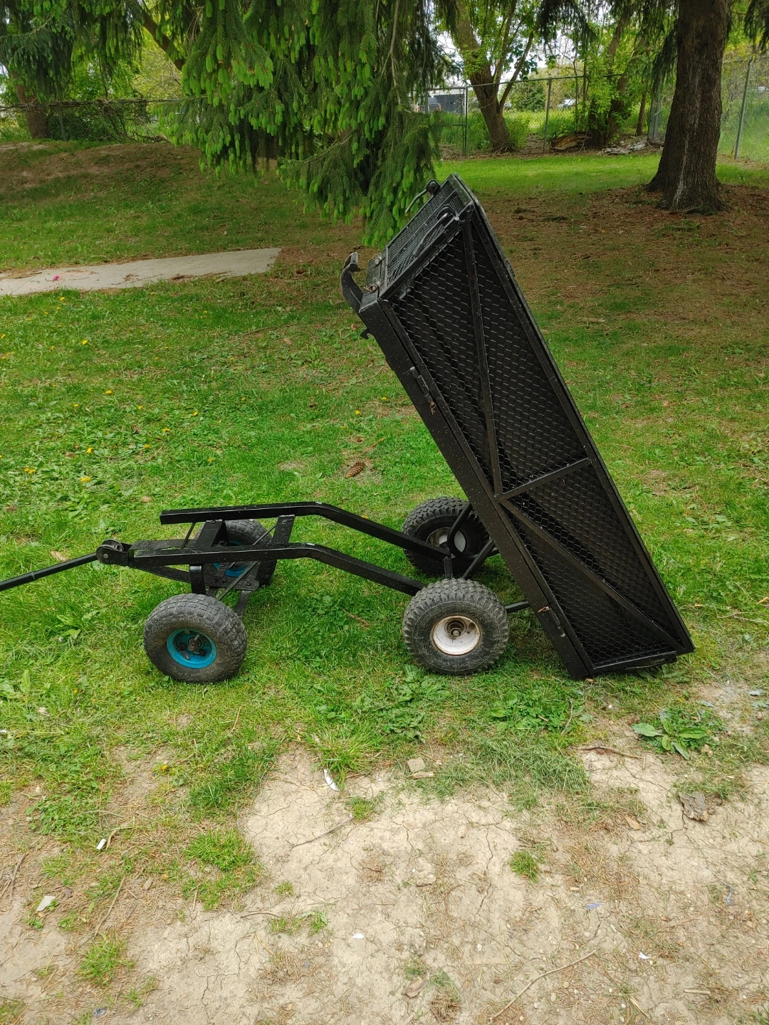 Black Garden Cart with Dump Bed - photo 2