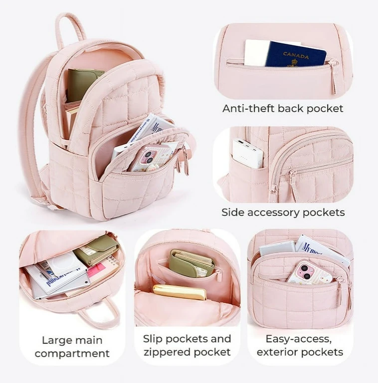 BAGSMART Quilted Mini Backpack - photo 3