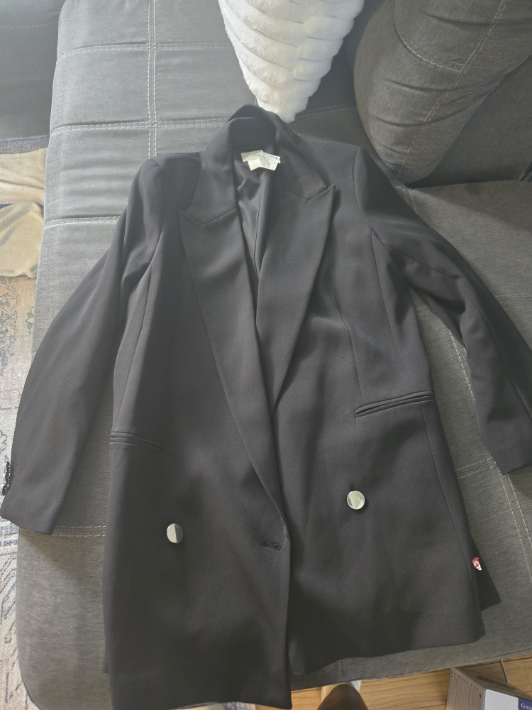 Black Double-Breasted Blazer