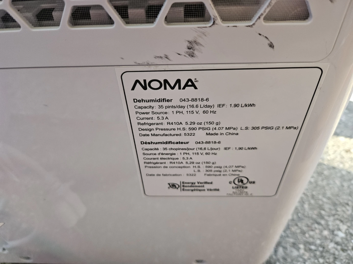 NOMA Dehumidifier, lightly used - photo 4