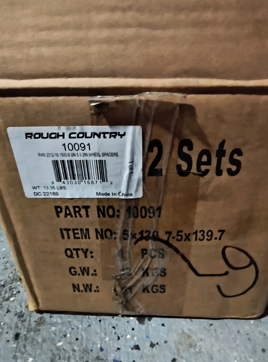Rough Country 5x5 to 5x5.5 Wheel Spacers (2 Sets)