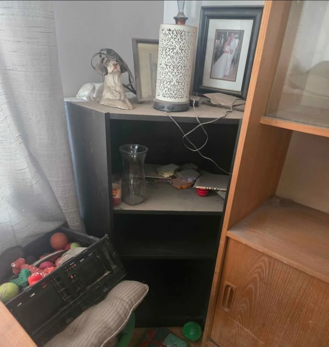 Black Corner Shelf Unit