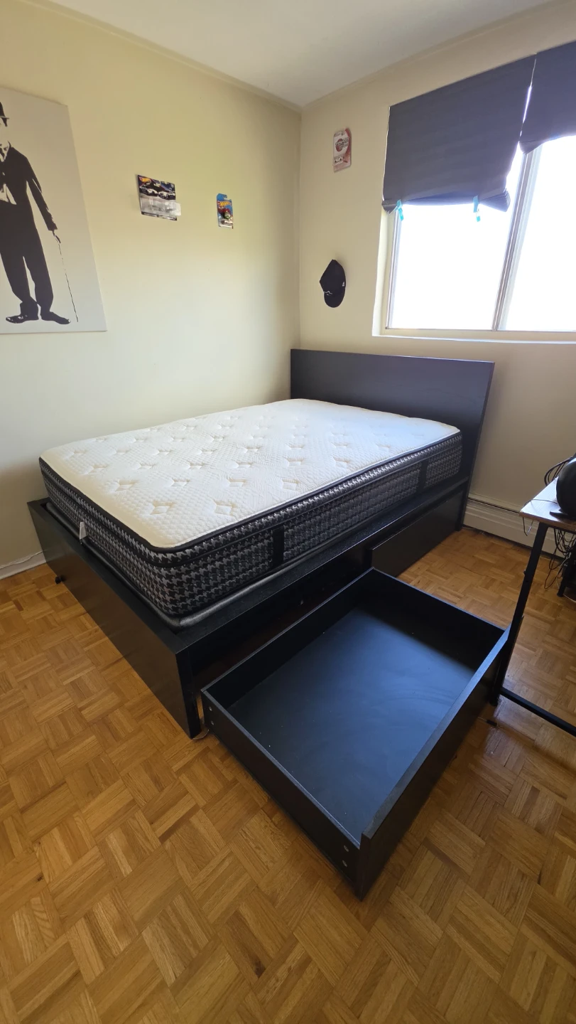 Double Bed + Kingsdown Mattress + Storage Bed Frame