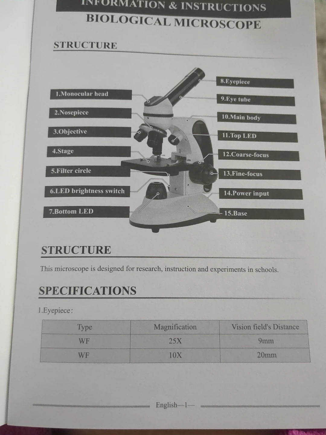 Biological Microscope Kit with Accessories - photo 2