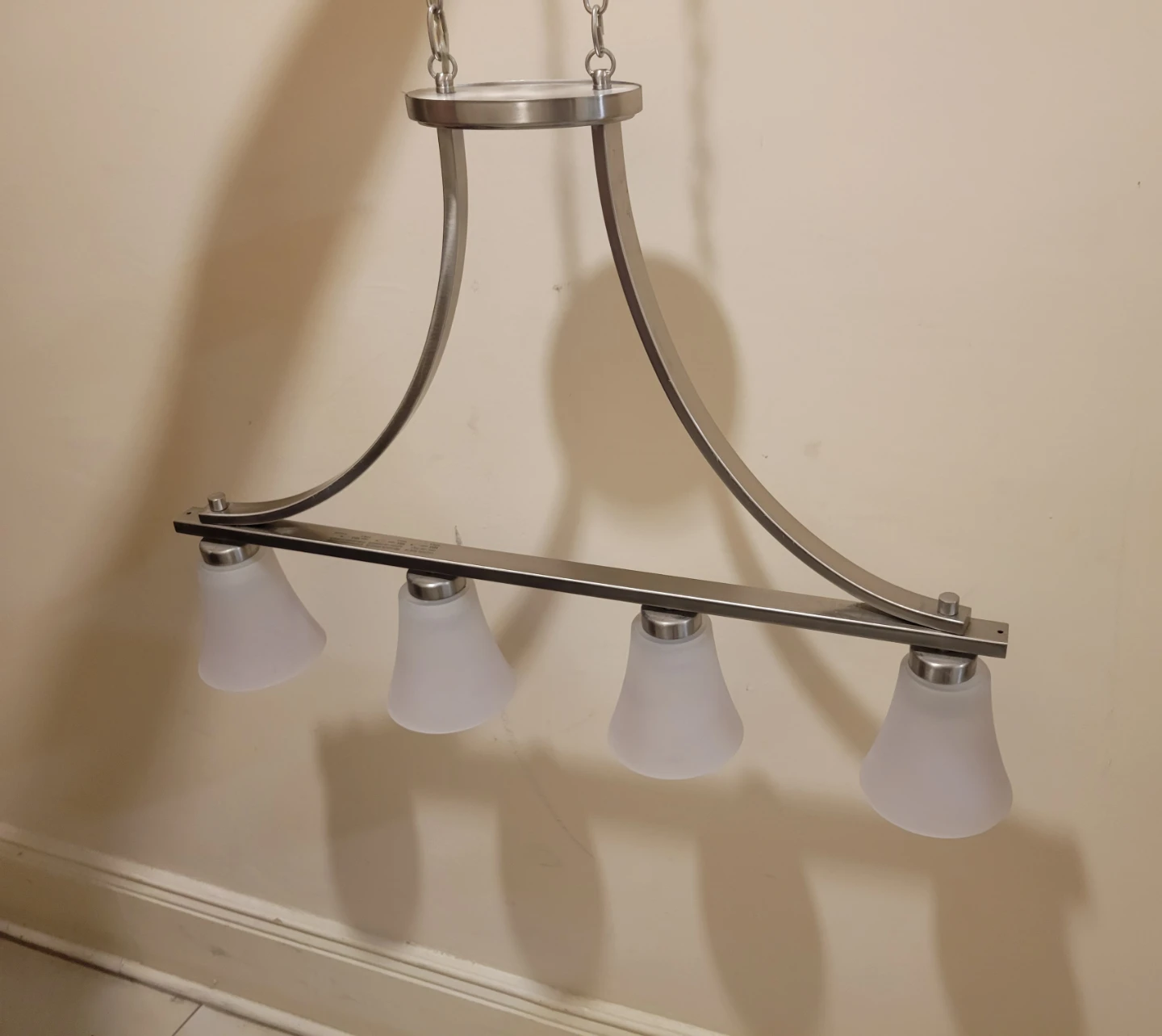 4-Light Brushed Nickel Pendant Light Fixture - photo 2