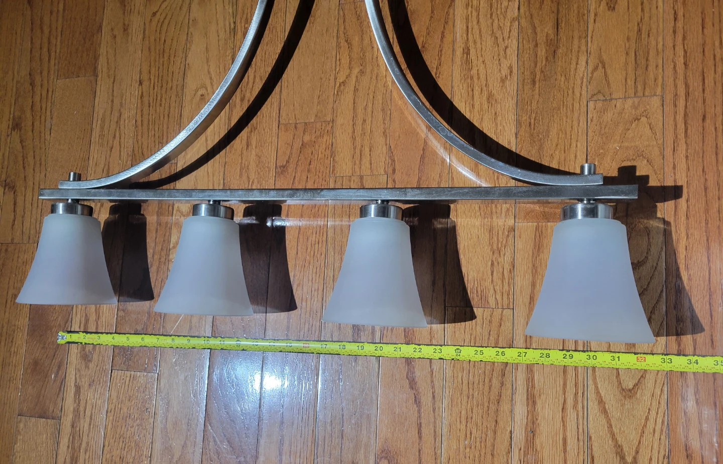 4-Light Brushed Nickel Pendant Light Fixture - photo 3
