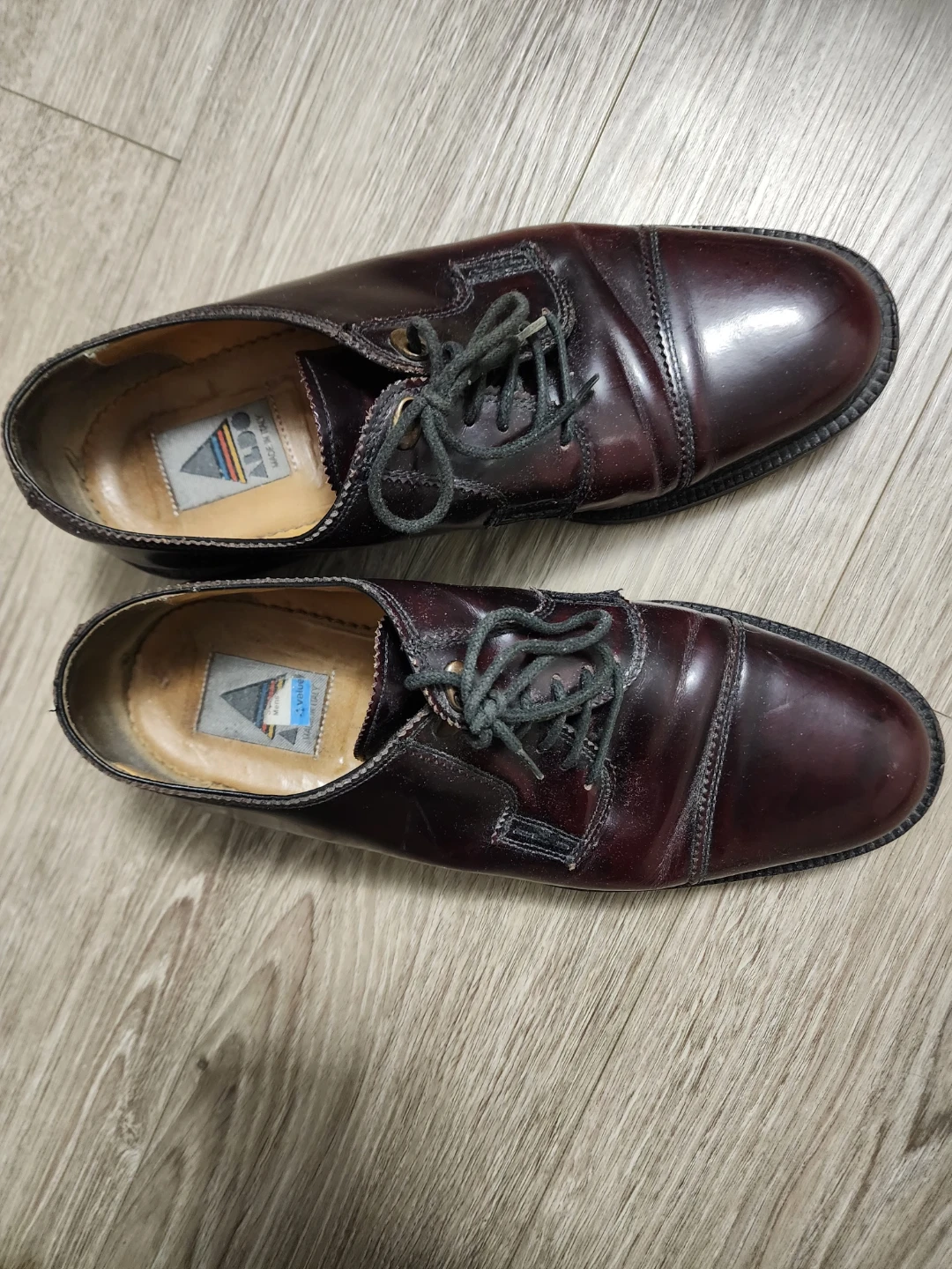 Aldo Men's Burgundy Leather Cap Toe Oxford Dress Shoes - photo 2