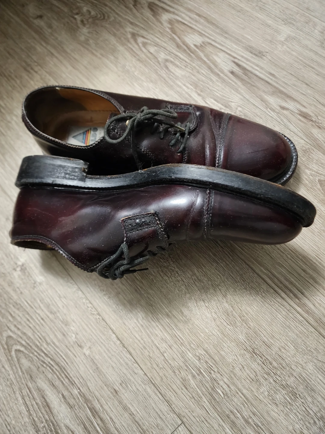 Aldo Men's Burgundy Leather Cap Toe Oxford Dress Shoes - photo 3