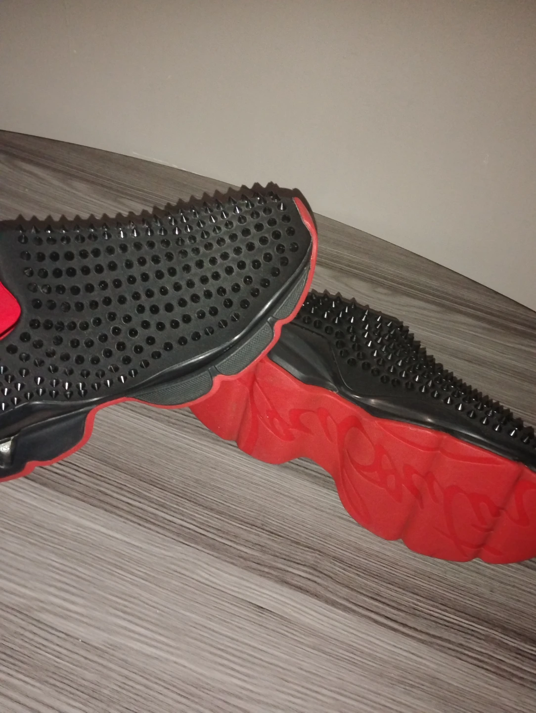 Christian Louboutin Black Spiked Sneakers - photo 2