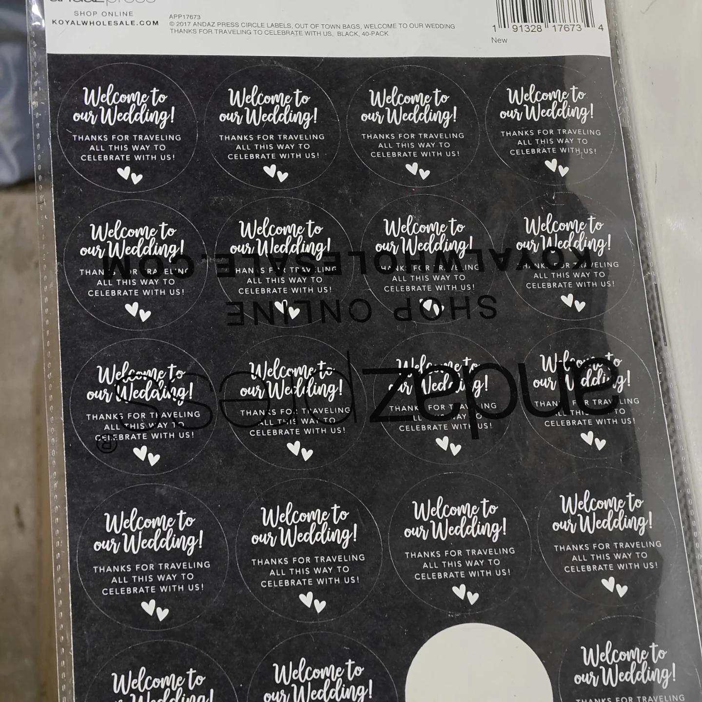 Wedding Welcome Labels