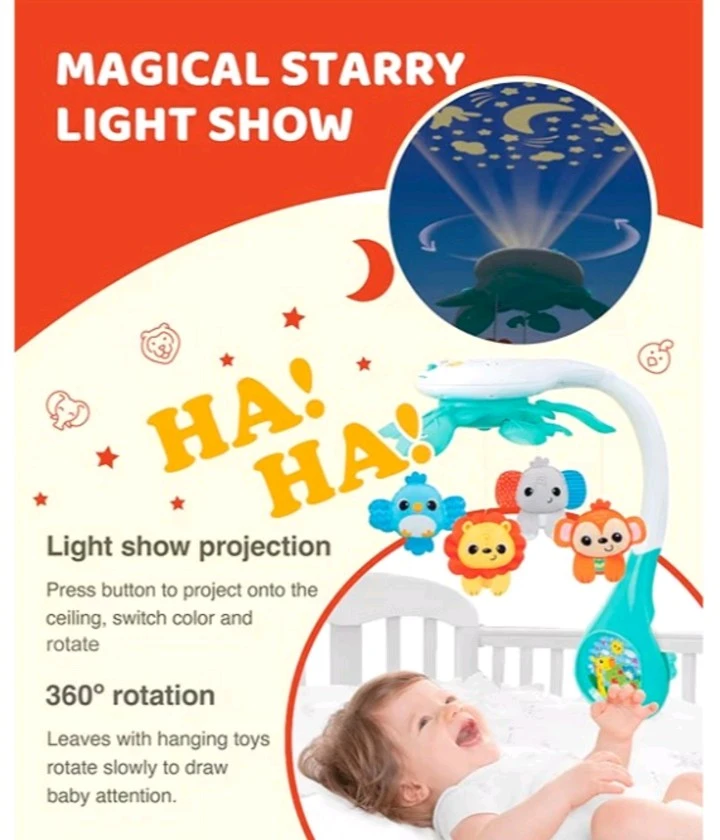 Baby Crib Mobile with Light Projector - photo 4