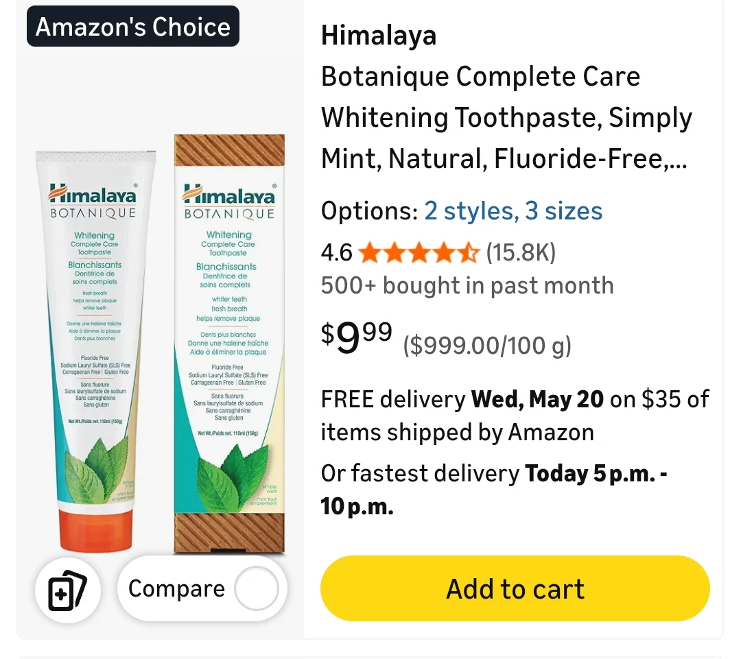 Himalaya Botanique Complete Care Whitening toothpaste