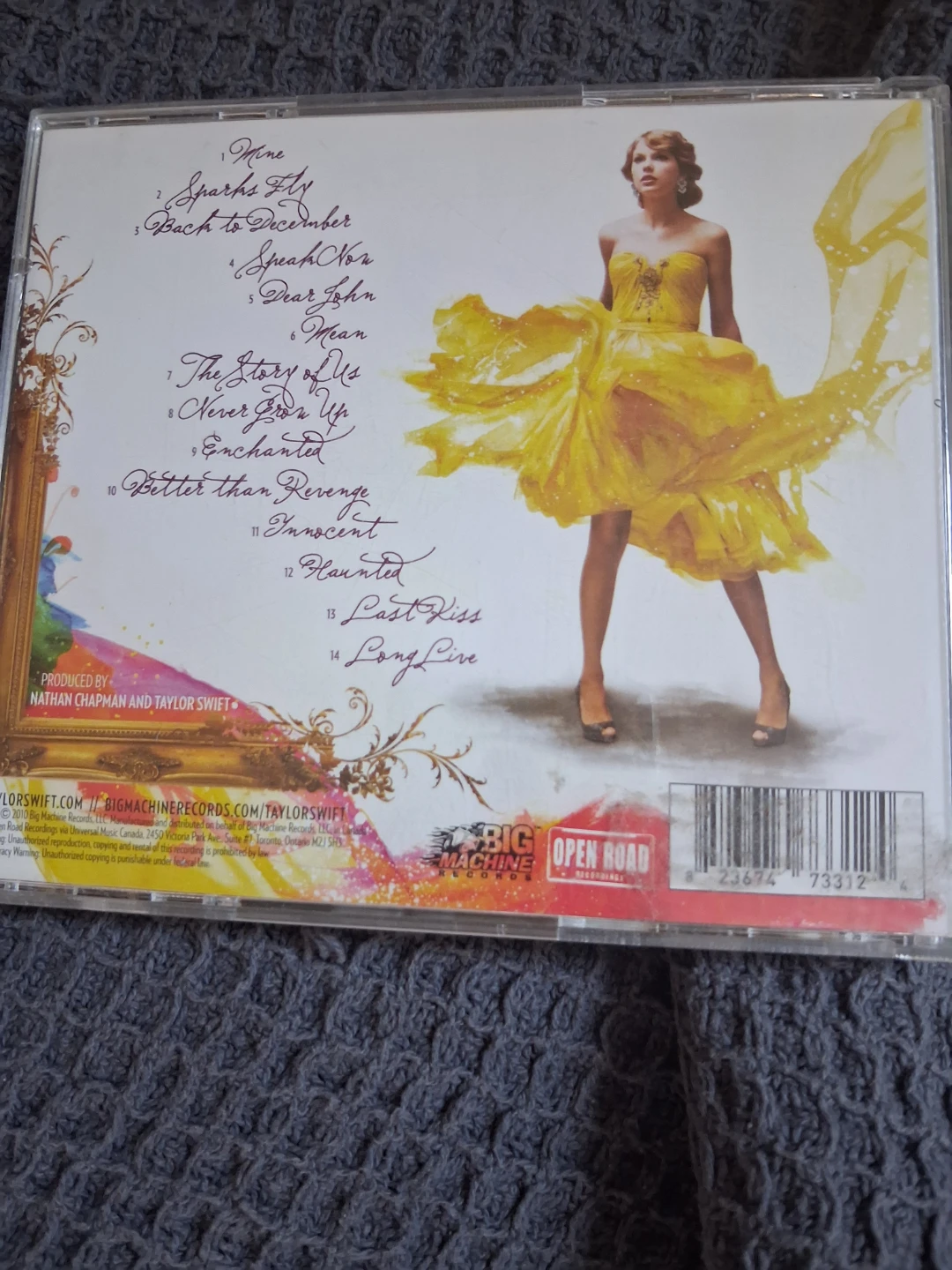Taylor Swift - Speak Now CD - photo 2