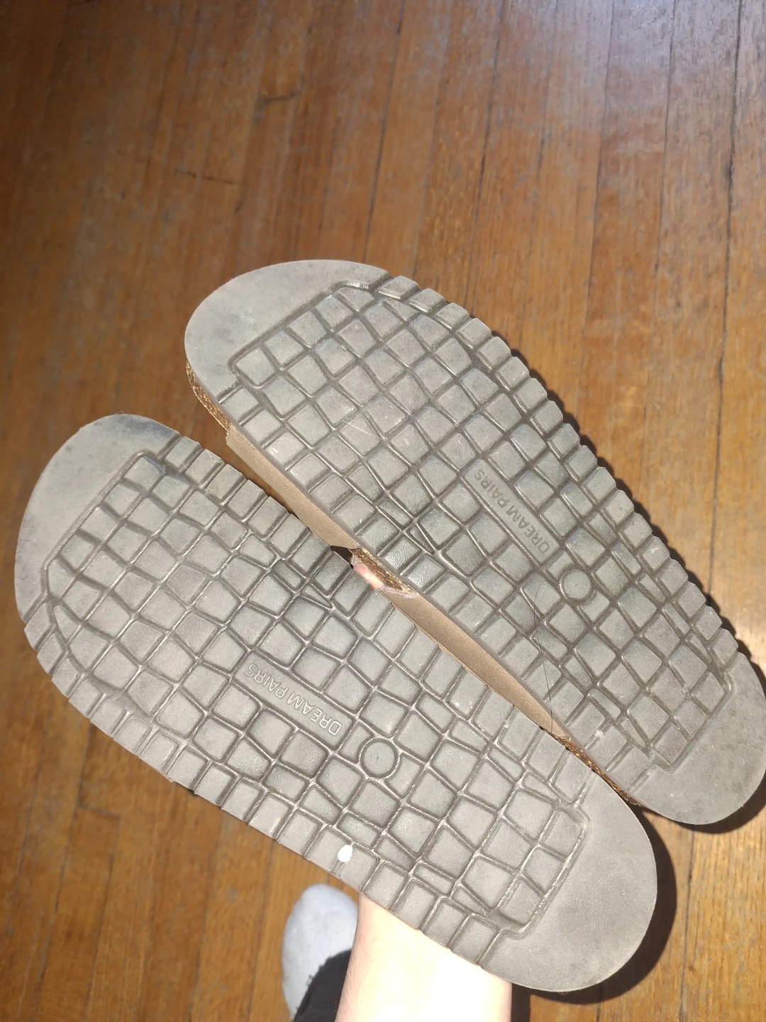 Brown Suede Double Buckle Slide Sandals - photo 2