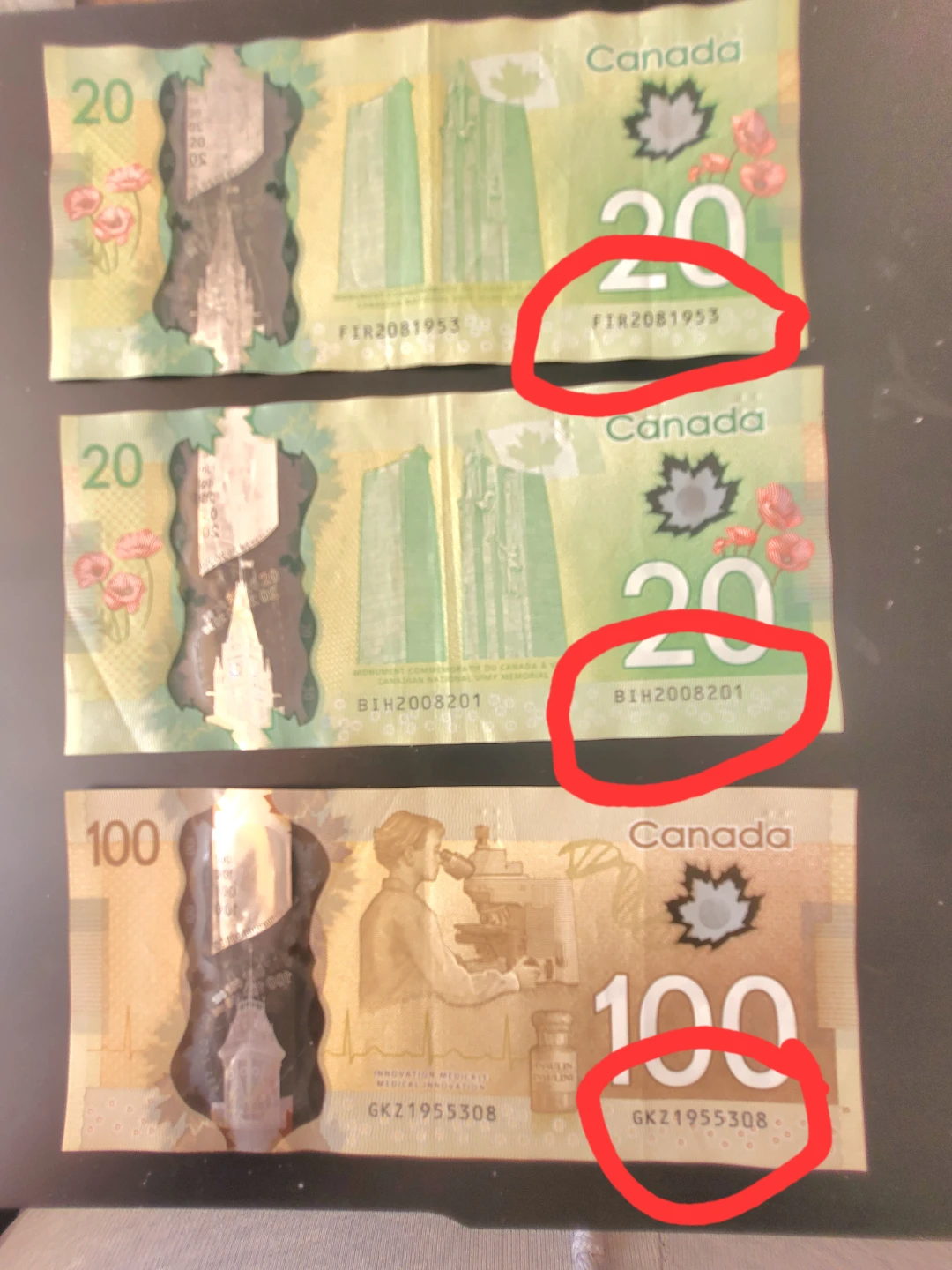 Birthday Notes / Bill's (20s & 100)
