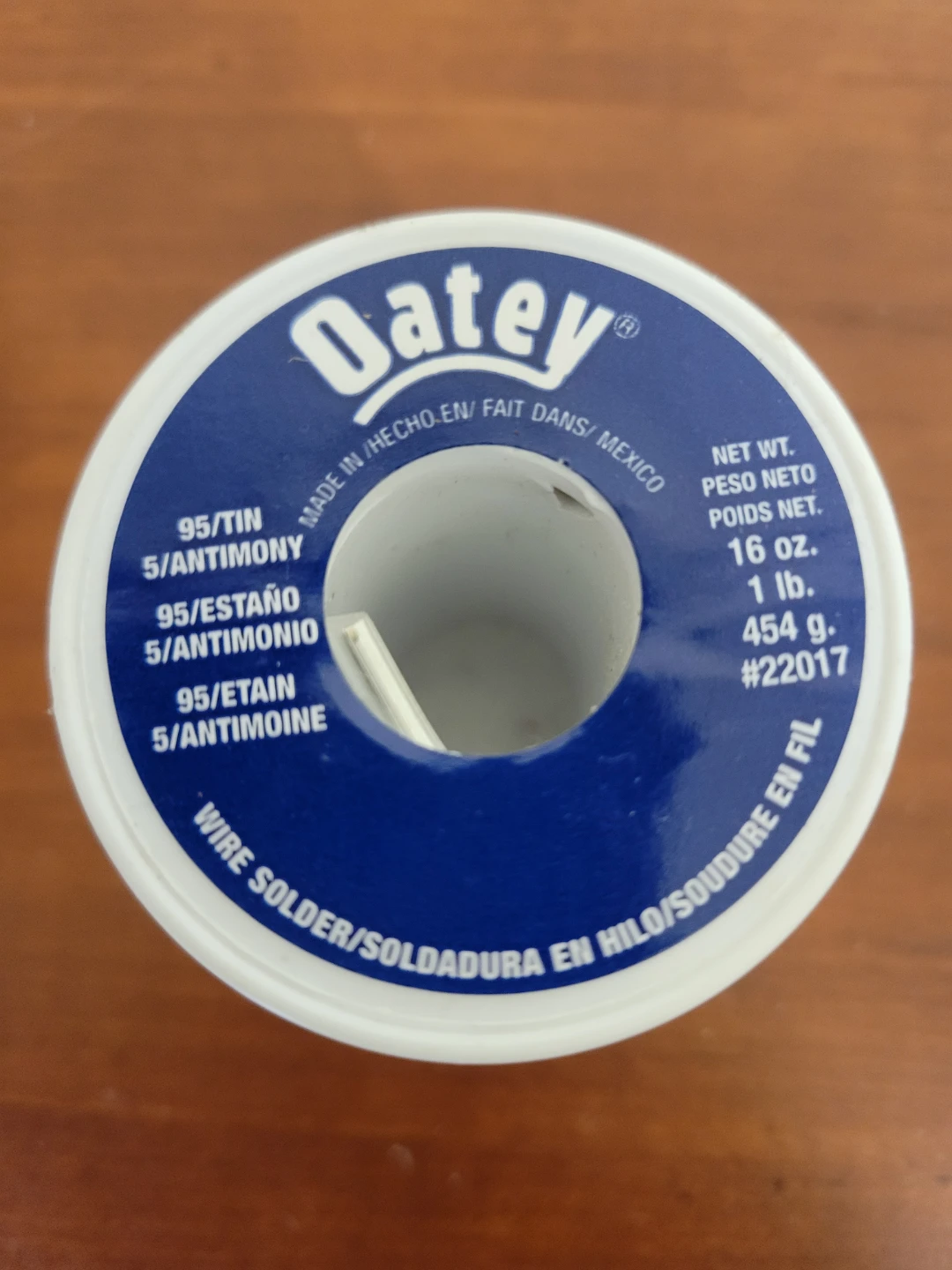 Oatey 95/5 Tin/Antimony Wire Solder - 1 lb