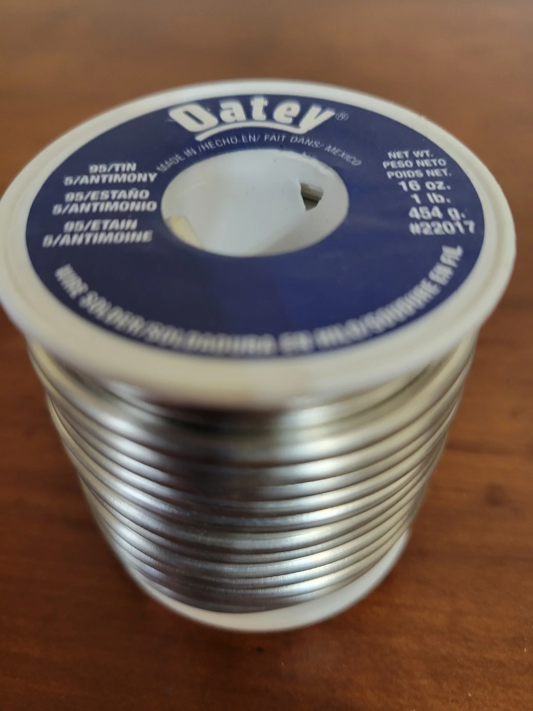 Oatey 95/5 Tin/Antimony Wire Solder - 1 lb - photo 2