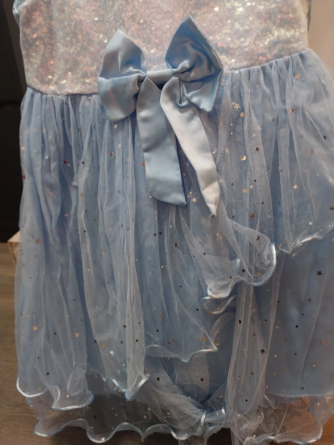 Girls Blue Sequin Party Dress - photo 3
