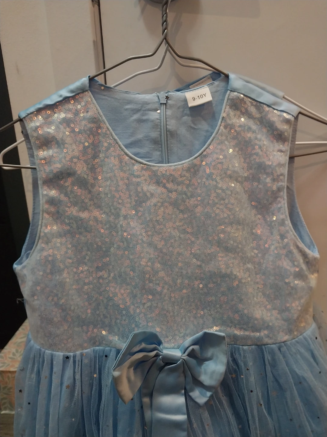 Girls Blue Sequin Party Dress - photo 4