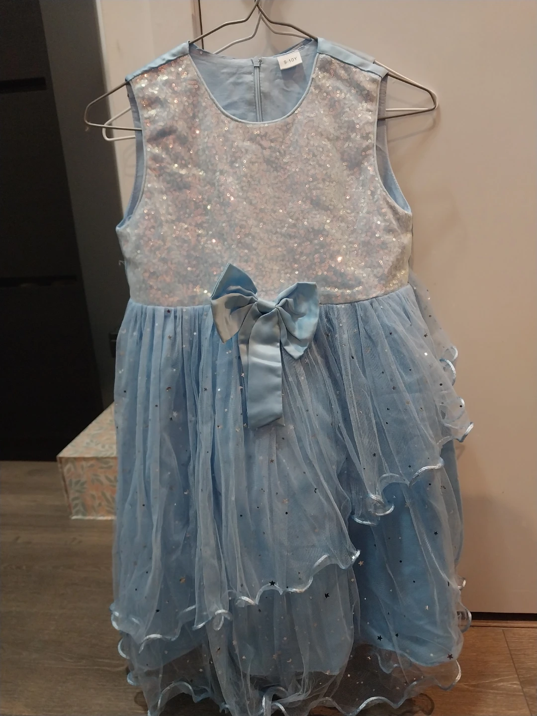 Girls Blue Sequin Party Dress - photo 5