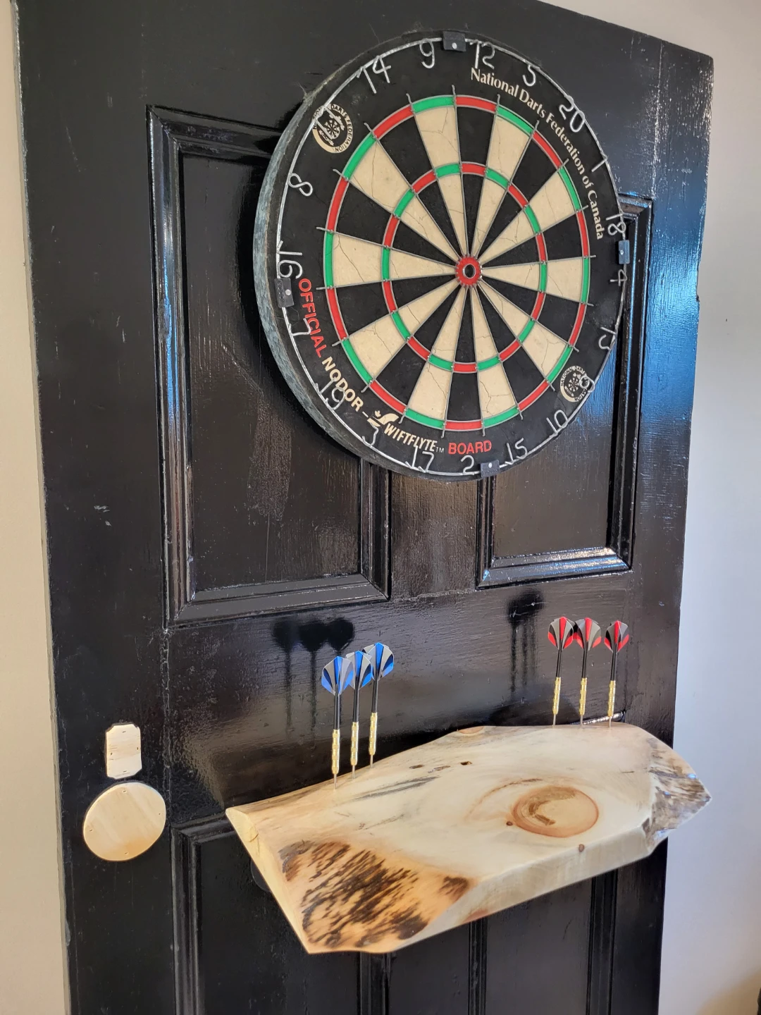 Vintage Door Dart Board and Shelf - photo 2