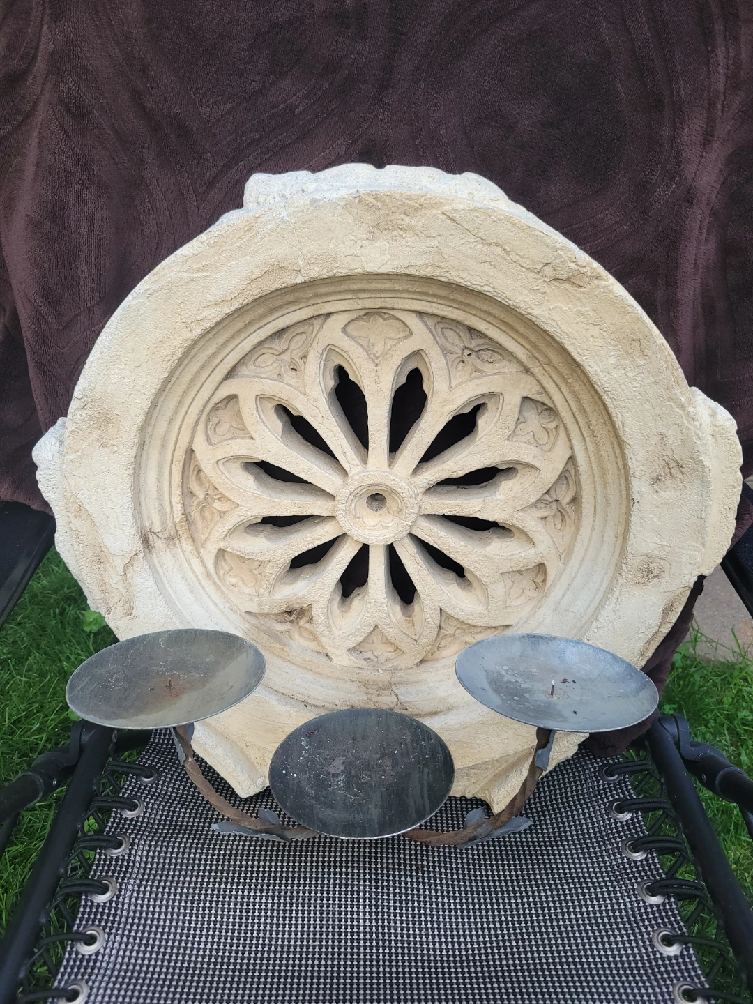Decorative  Wall Medallion with Candlesticks