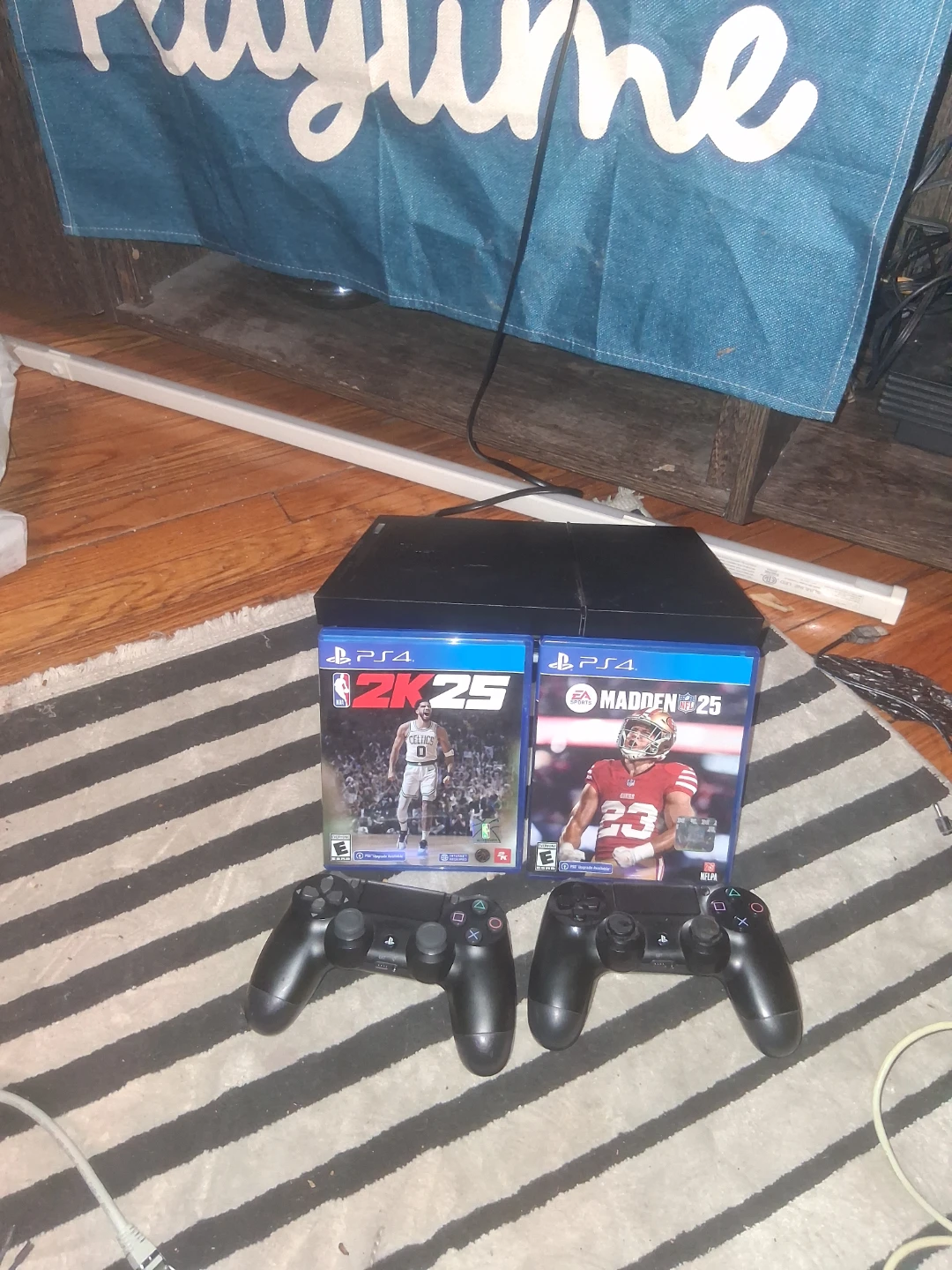 PlayStation 4 with Madden 25 and NBA 2K25 games