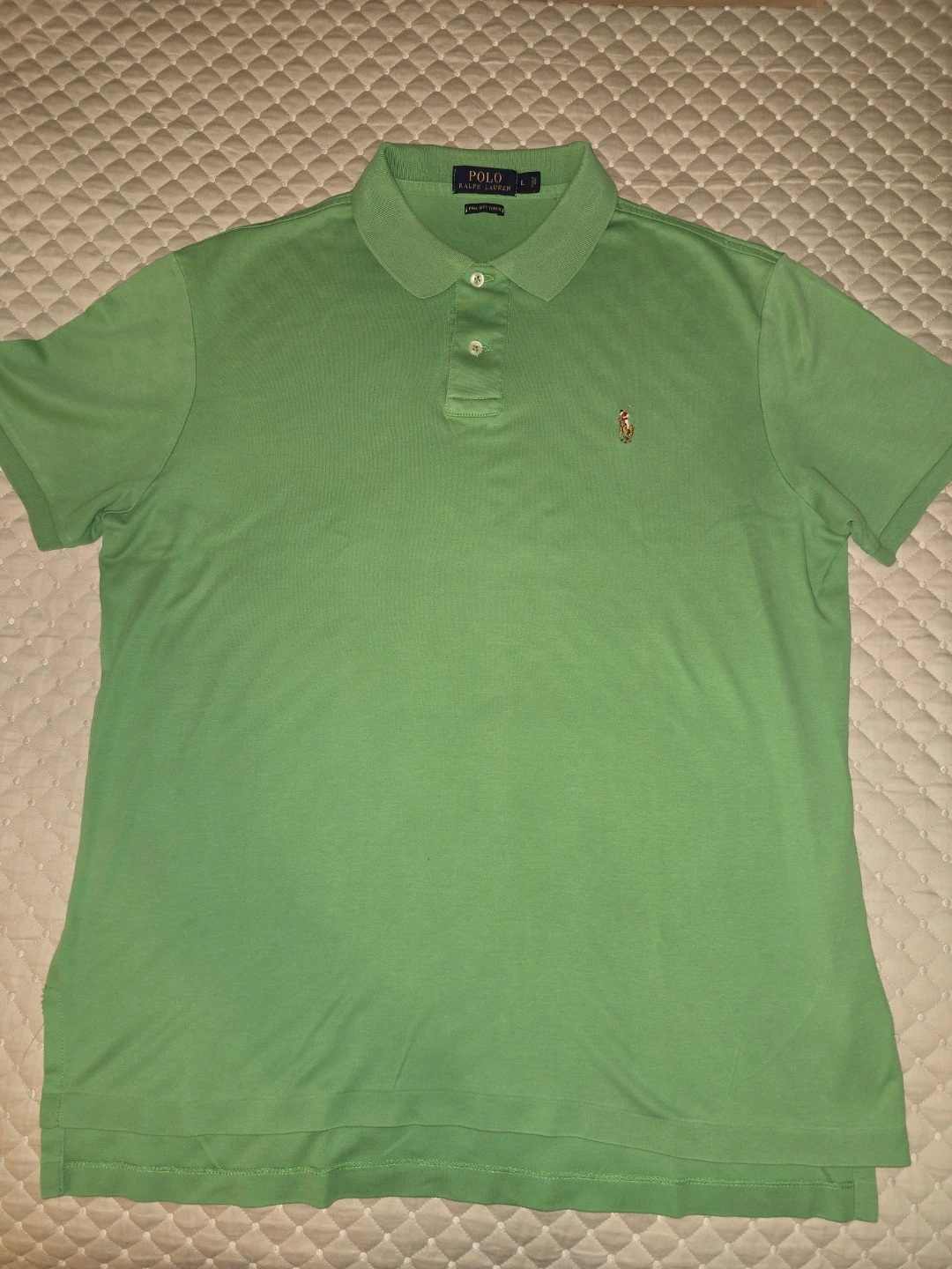 Lg - Ralph Lauren Men's Green Polo Shirt (CLEAN)
